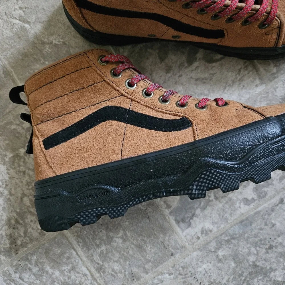 Vans Off The Wall Sentry‎ SK8-Hi Hiker Shoe Suede Brown/black men's 6 womens 7.5 - Picture 7 of 9